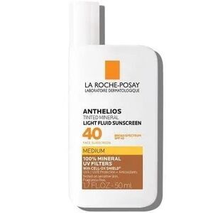 La Roche-Posay Anthelios face Sunscreen SPF 40, medium, deep Fluid Broad Spectru